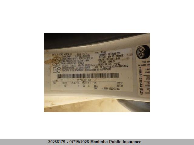 Ford FIESTA SE 2015 3FADP4EJ2FM103342 Image 6
