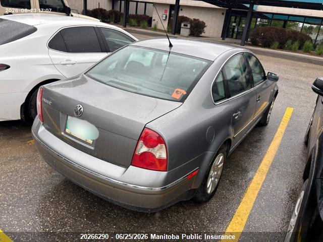 20266290 :رقم المزاد ، WVWPD63B23P036495 vin ، 2003 Volkswagen Passat Gls مزاد بيع