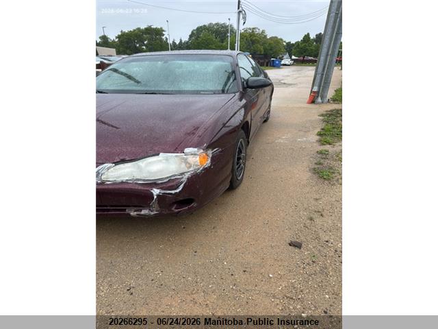 2003 Chevrolet Monte Carlo Ss მანქანა იყიდება აუქციონზე, vin: 2G1WX12K439365746, აუქციონის ნომერი: 20266295