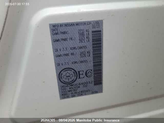 Nissan Pathfinder Sl 2014 5N1AR2MM5EC640032 Image 9