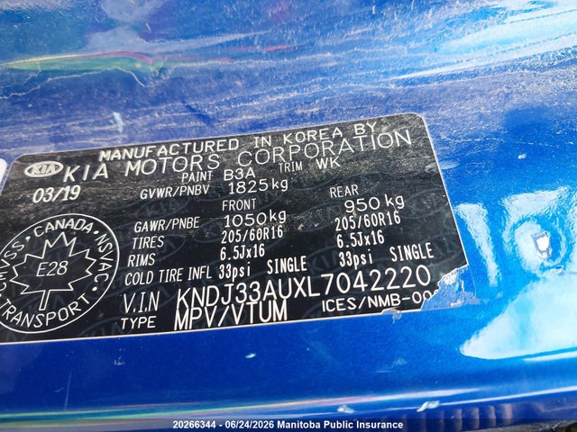 KNDJ33AUXL7042220 KIA SOUL EX