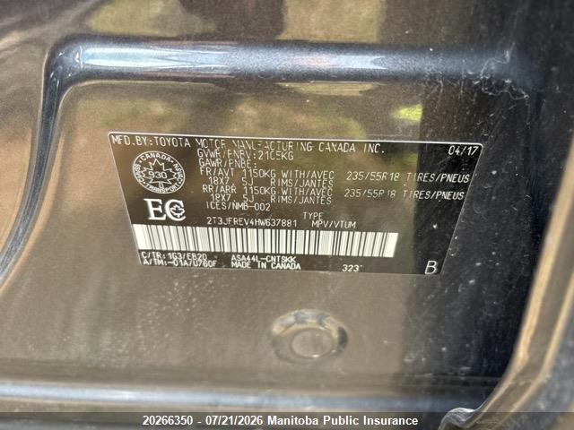 Toyota RAV4 SE 2017 2T3JFREV4HW637881 Image 9