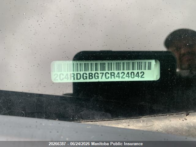 Продаж на аукціоні авто 2012 Dodge Grand Caravan Se, vin: 2C4RDGBG7CR424042, номер лоту: 20266387