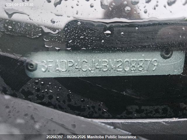 2011 Ford Fiesta Sel მანქანა იყიდება აუქციონზე, vin: 3FADP4CJ4BM208879, აუქციონის ნომერი: 20266397