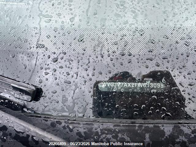 2015 Volkswagen Tiguan 2.0 Tsi მანქანა იყიდება აუქციონზე, vin: WVGJV7AX2FW613099, აუქციონის ნომერი: 20266409
