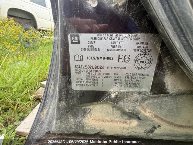 Aukcja sprzedaży 2009 Buick Enclave Cxl, vin: 5GAEV23D29J205250, numer aukcji: 20266413