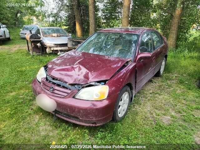 Aukcja sprzedaży 2003 Honda Civic Lx, vin: 2HGES16863H935432, numer aukcji: 20266425