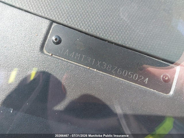20266467 :رقم المزاد ، JA4MT31X38Z605024 vin ، 2008 Mitsubishi Outlander Ls مزاد بيع