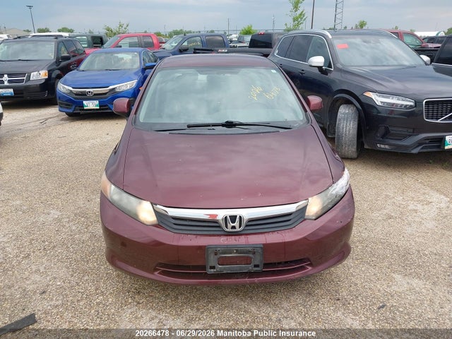 2012 Honda Civic Lx მანქანა იყიდება აუქციონზე, vin: 2HGFB2F46CH012021, აუქციონის ნომერი: 20266478