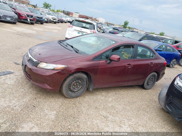 2012 Honda Civic Lx მანქანა იყიდება აუქციონზე, vin: 2HGFB2F46CH012021, აუქციონის ნომერი: 20266478