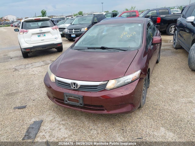 2012 Honda Civic Lx მანქანა იყიდება აუქციონზე, vin: 2HGFB2F46CH012021, აუქციონის ნომერი: 20266478