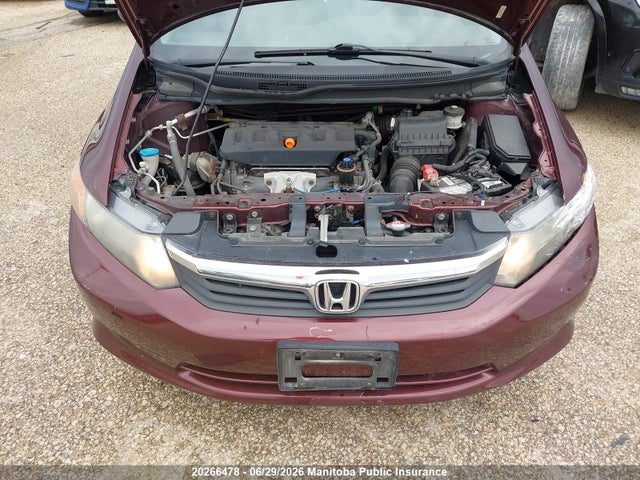 2012 Honda Civic Lx მანქანა იყიდება აუქციონზე, vin: 2HGFB2F46CH012021, აუქციონის ნომერი: 20266478