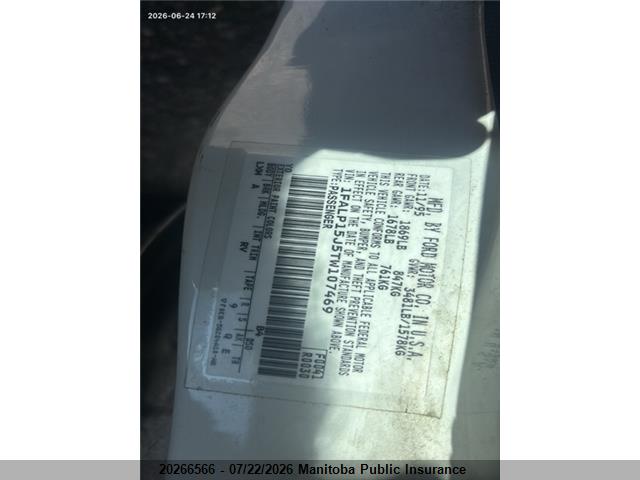 Aukcja sprzedaży 1996 Ford Escort Lx, vin: 1FALP15J5TW107469, numer aukcji: 20266566