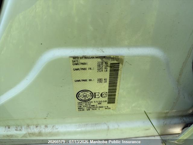 20266579 :رقم المزاد ، 1N4CZ1CV5PC555038 vin ، 2023 Nissan Leaf Sv Plus مزاد بيع