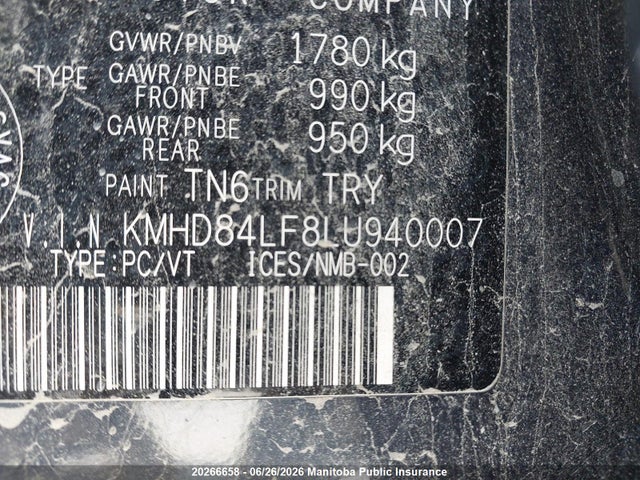 Продаж на аукціоні авто 2020 Hyundai Elantra Preferred, vin: KMHD84LF8LU940007, номер лоту: 20266658