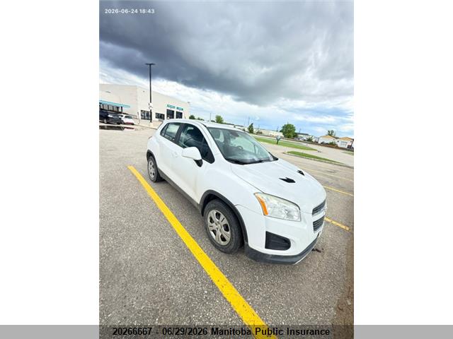 Aukcja sprzedaży 2015 Chevrolet Trax Ls, vin: 3GNCJKSB4FL200001, numer aukcji: 20266667
