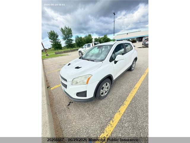 Aukcja sprzedaży 2015 Chevrolet Trax Ls, vin: 3GNCJKSB4FL200001, numer aukcji: 20266667
