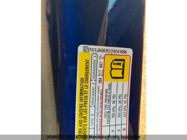 Aukcja sprzedaży 2013 Chevrolet Sonic Ls, vin: 1G1JA6EH2D4241696, numer aukcji: 20266797