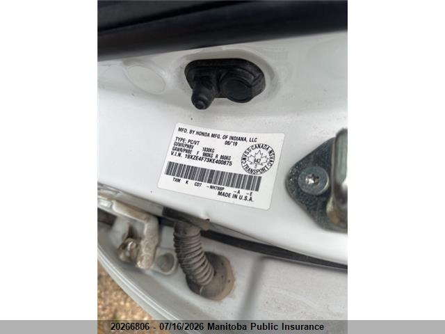 Honda Insight Touring 2019 19XZE4F73KE400875 Image 9
