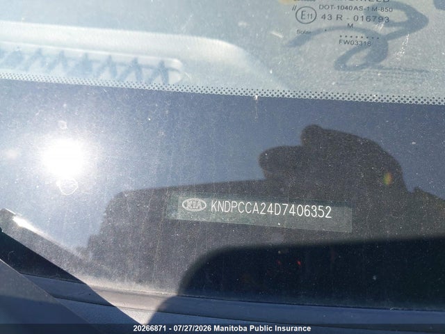 Продажа на аукционе авто 2013 Kia Sportage Ex, vin: KNDPCCA24D7406352, номер лота: 20266871