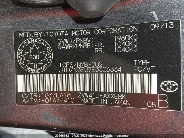 Toyota PRIUS V 2014 JTDZN3EU7E3306334 Image 8