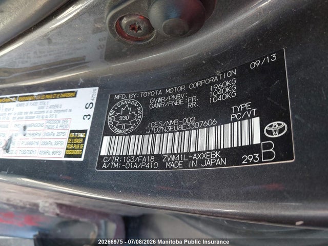 Toyota PRIUS V 2014 JTDZN3EU8E3307606 Image 9