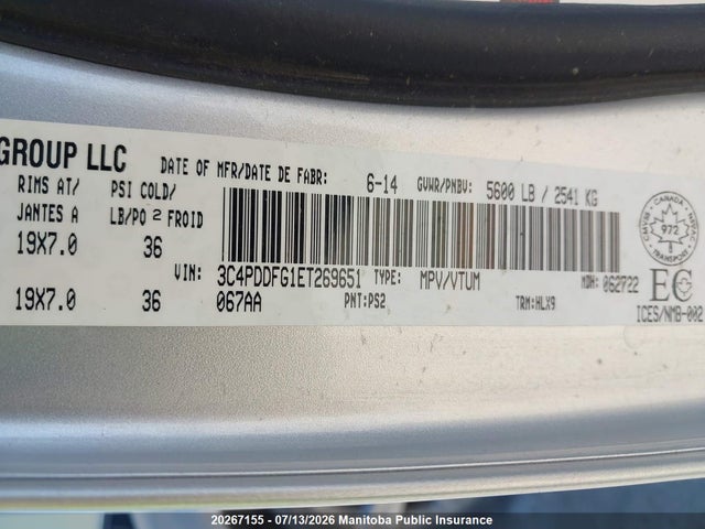 Dodge Journey R/t 2014 3C4PDDFG1ET269651 Image 9
