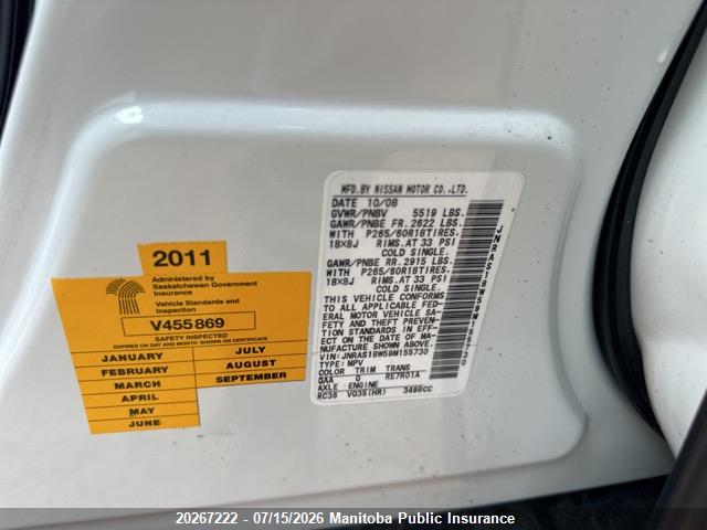 Aukcja sprzedaży 2009 Infiniti Fx35, vin: JNRAS18W59M155730, numer aukcji: 20267222
