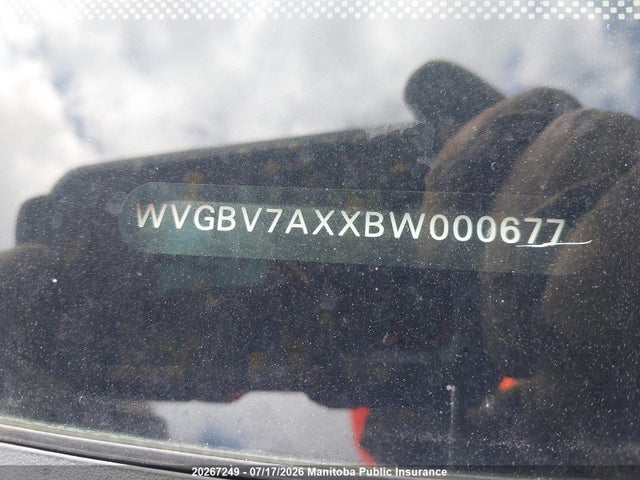 2011 Volkswagen Tiguan 2.0 Tsi მანქანა იყიდება აუქციონზე, vin: WVGBV7AXXBW000677, აუქციონის ნომერი: 20267249