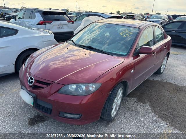 20267255 :رقم المزاد ، JM1BK323591187710 vin ، 2009 Mazda 3 Mazda Gt مزاد بيع