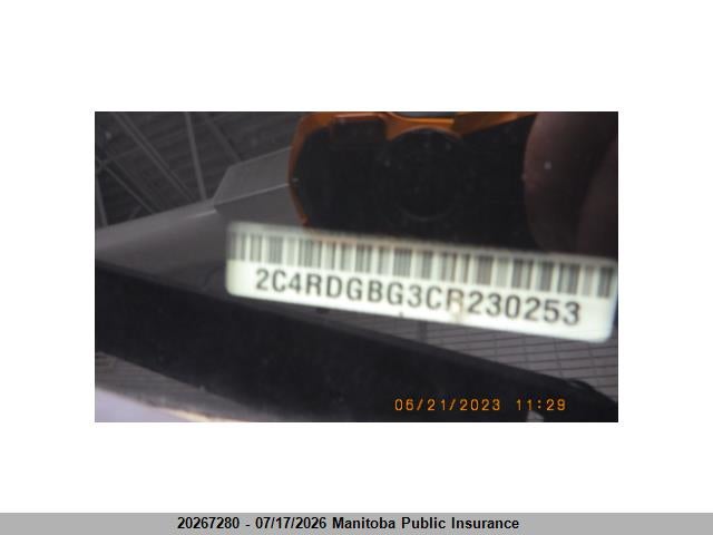 20267280 :رقم المزاد ، 2C4RDGBG3CR230253 vin ، 2012 Dodge Grand Caravan Se مزاد بيع