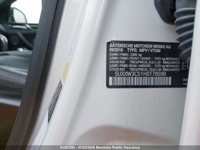 5UXXW3C51H0T78599 BMW X4 28i
