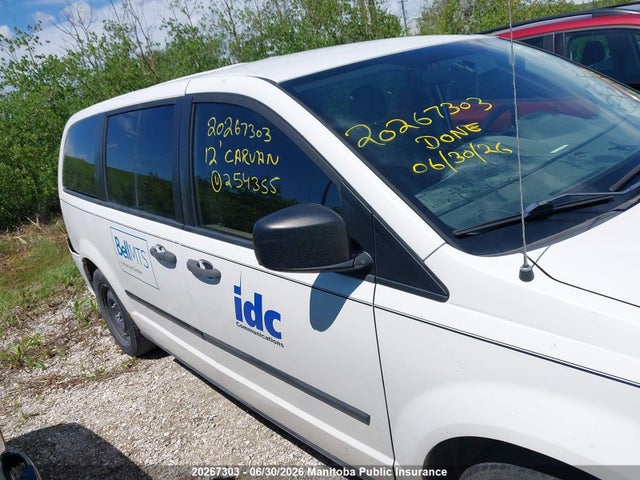20267303 :رقم المزاد ، 2C4RDGBGXCR254355 vin ، 2012 Dodge Grand Caravan Se مزاد بيع