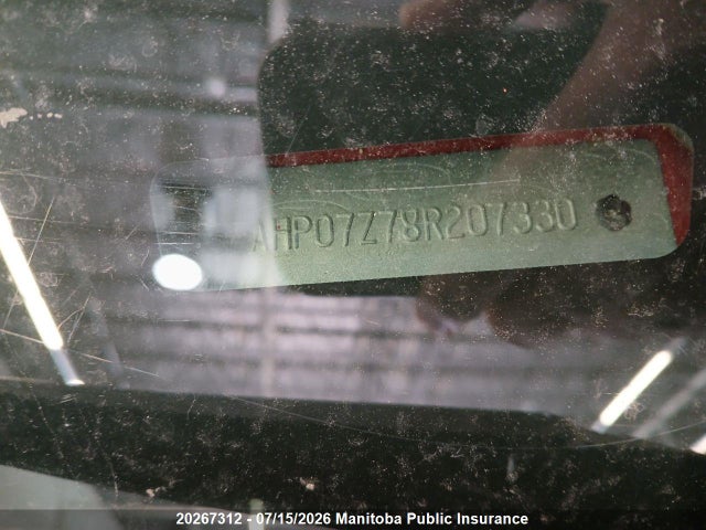 20267312 :رقم المزاد ، 3FAHP07Z78R207330 vin ، 2008 Ford Fusion Se مزاد بيع