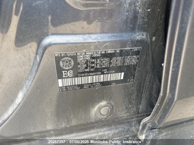 2013 Toyota Rav4 Xle მანქანა იყიდება აუქციონზე, vin: 2T3RFREV1DW091599, აუქციონის ნომერი: 20267357