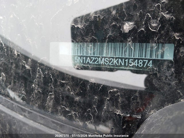 Nissan MURANO SV 2019 5N1AZ2MS2KN154874 Image 9