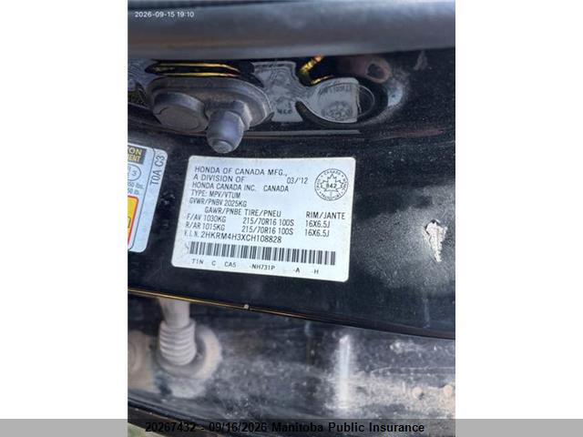 Aukcja sprzedaży 2012 Honda Cr-v Lx, vin: 2HKRM4H3XCH108828, numer aukcji: 20267432