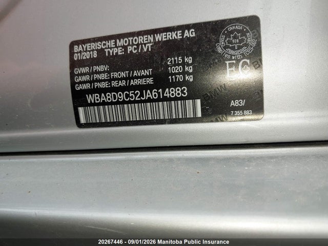 2018 Bmw 330i Xdrive მანქანა იყიდება აუქციონზე, vin: WBA8D9C52JA614883, აუქციონის ნომერი: 20267446