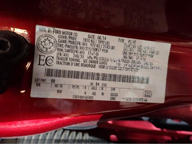 Ford FOCUS SE 2014 1FADP3K21EL385190 Image 5