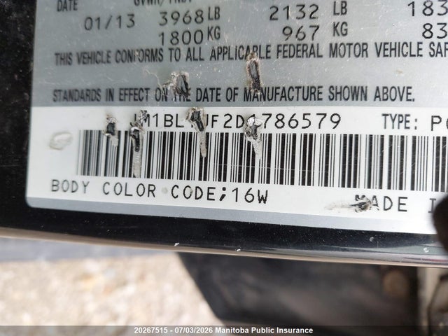 Продаж на аукціоні авто 2013 Mazda Mazda3 Gs, vin: JM1BL1UF2D1786579, номер лоту: 20267515