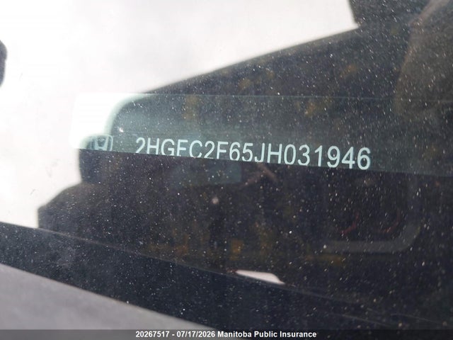 Honda CIVIC SE 2018 2HGFC2F65JH031946 Image 9