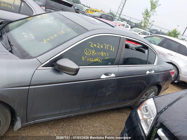 2011 Honda Accord Ex-l V6 მანქანა იყიდება აუქციონზე, vin: 1HGCP3F88BA800843, აუქციონის ნომერი: 20267531