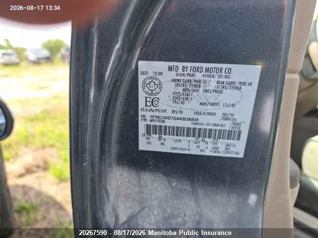 Продажа на аукционе авто 2010 Ford Escape Xlt, vin: 1FMCU0D72AKB38505, номер лота: 20267590