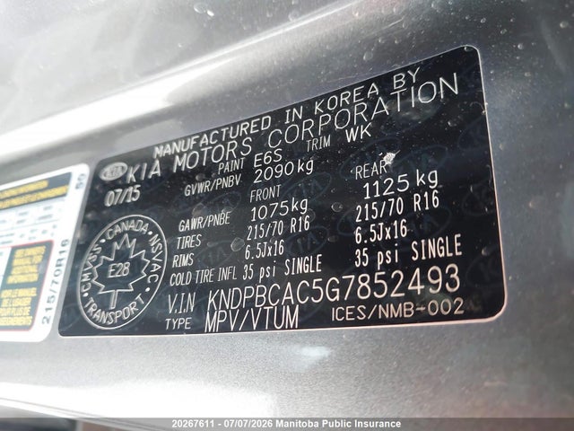 KIA Sportage Lx 2016 KNDPBCAC5G7852493 Image 8