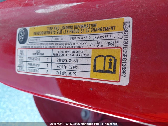 GMC SIERRA 1500 CREW CAB 2014 3GTU2UEC5EG136987 Image 9