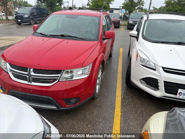 20267690 :رقم المزاد ، 3C4PDDFG6DT602649 vin ، 2013 Dodge Journey R/t مزاد بيع