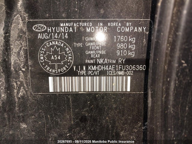 Продажа на аукционе авто 2015 Hyundai Elantra Se, vin: KMHDH4AE1FU306360, номер лота: 20267695