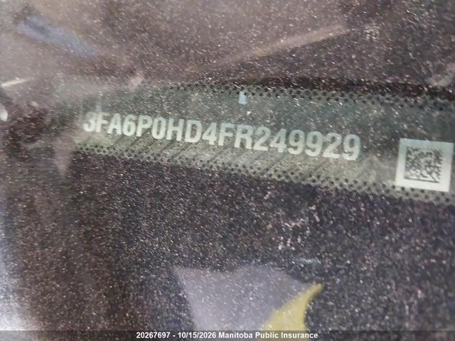 Ford FUSION SE 2015 3FA6P0HD4FR249929 Image 9