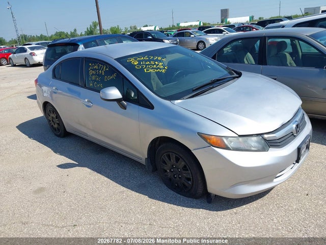 2012 Honda Civic Lx მანქანა იყიდება აუქციონზე, vin: 2HGFB2F49CH112548, აუქციონის ნომერი: 20267782