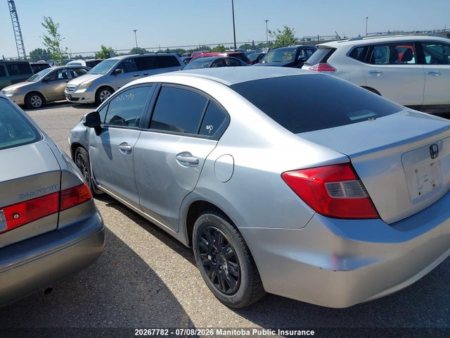 2012 Honda Civic Lx მანქანა იყიდება აუქციონზე, vin: 2HGFB2F49CH112548, აუქციონის ნომერი: 20267782